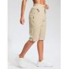 G Gradual Women’s 13″ Long Hiking Shorts with Zipper Pocket Lightweight Quick Dry Knee Length Bermuda Shorts for Women(Light Khaki)
