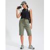 G Gradual Women’s 13″ Long Hiking Shorts with Zipper Pocket Lightweight Quick Dry Knee Length Bermuda Shorts for Women(Sage Grey)