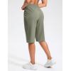 G Gradual Women’s 13″ Long Hiking Shorts with Zipper Pocket Lightweight Quick Dry Knee Length Bermuda Shorts for Women(Sage Grey)