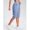 G Gradual Women’s 13″ Long Hiking Shorts with Zipper Pocket Lightweight Quick Dry Knee Length Bermuda Shorts for Women(Slate Blue)