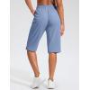 G Gradual Women’s 13″ Long Hiking Shorts with Zipper Pocket Lightweight Quick Dry Knee Length Bermuda Shorts for Women(Slate Blue)