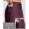 G Gradual Women’s 13″ Long Hiking Shorts with Zipper Pocket Lightweight Quick Dry Knee Length Bermuda Shorts for Women(Wine)