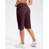 G Gradual Women’s 13″ Long Hiking Shorts with Zipper Pocket Lightweight Quick Dry Knee Length Bermuda Shorts for Women(Wine)
