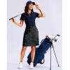 G Gradual Women’s 20″ Knee Length Golf Skirt Skort 4 Side Pockets Stretch High Waisted Tummy Control Skirt with Short(Black Camo)