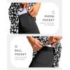 G Gradual Women’s 20″ Knee Length Golf Skirt Skort 4 Side Pockets Stretch High Waisted Tummy Control Skirt with Short(Black Flower)