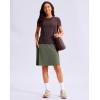 G Gradual Women’s 20″ Knee Length Golf Skirt Skort 4 Side Pockets Stretch High Waisted Tummy Control Skirt with Short(Grey Sage)