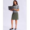 G Gradual Women’s 20″ Knee Length Golf Skirt Skort 4 Side Pockets Stretch High Waisted Tummy Control Skirt with Short(Grey Sage)