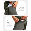 G Gradual Women’s 20″ Knee Length Golf Skirt Skort 4 Side Pockets Stretch High Waisted Tummy Control Skirt with Short(Grey Sage)