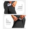 G Gradual Women’s 20″ Knee Length Golf Skirt Skort 4 Side Pockets Stretch High Waisted Tummy Control Skirt with Short(Heather Dull Grey)