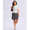 G Gradual Women’s 20″ Knee Length Golf Skirt Skort 4 Side Pockets Stretch High Waisted Tummy Control Skirt with Short(Heather Dull Grey)