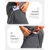 G Gradual Women’s 20″ Knee Length Golf Skirt Skort 4 Side Pockets Stretch High Waisted Tummy Control Skirt with Short(Iron Grey)
