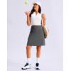 G Gradual Women’s 20″ Knee Length Golf Skirt Skort 4 Side Pockets Stretch High Waisted Tummy Control Skirt with Short(Iron Grey)