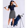 G Gradual Women’s 20″ Knee Length Golf Skirt Skort 4 Side Pockets Stretch High Waisted Tummy Control Skirt with Short(Iron Grey)