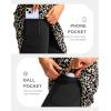 G Gradual Women’s 20″ Knee Length Golf Skirt Skort 4 Side Pockets Stretch High Waisted Tummy Control Skirt with Short(Leopard)