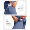 G Gradual Women’s 20″ Knee Length Golf Skirt Skort 4 Side Pockets Stretch High Waisted Tummy Control Skirt with Short(Light Grey Blue)
