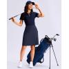 G Gradual Women’s 20″ Knee Length Golf Skirt Skort 4 Side Pockets Stretch High Waisted Tummy Control Skirt with Short(Navy)