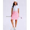 G Gradual Women’s 20″ Knee Length Golf Skirt Skort 4 Side Pockets Stretch High Waisted Tummy Control Skirt with Short(Pink Paisley)