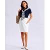 G Gradual Women’s 20″ Knee Length Golf Skirt Skort 4 Side Pockets Stretch High Waisted Tummy Control Skirt with Short(White)