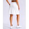 G Gradual Women’s 20″ Knee Length Golf Skirt Skort 4 Side Pockets Stretch High Waisted Tummy Control Skirt with Short(White)