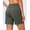 G Gradual Women’s Athletic Shorts 6″ High Waisted Stretchy Bermuda Shorts for Women Quick Dry Summer Casual Shorts(Almond Green)