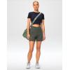 G Gradual Women’s Athletic Shorts 6″ High Waisted Stretchy Bermuda Shorts for Women Quick Dry Summer Casual Shorts(Almond Green)