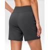 G Gradual Women’s Athletic Shorts 6″ High Waisted Stretchy Bermuda Shorts for Women Quick Dry Summer Casual Shorts(Ash Dark Grey)