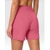 G Gradual Women’s Athletic Shorts 6″ High Waisted Stretchy Bermuda Shorts for Women Quick Dry Summer Casual Shorts(Berry Rose)