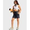 G Gradual Women’s Athletic Shorts 6″ High Waisted Stretchy Bermuda Shorts for Women Quick Dry Summer Casual Shorts(Black Camo B)