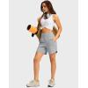 G Gradual Women’s Athletic Shorts 6″ High Waisted Stretchy Bermuda Shorts for Women Quick Dry Summer Casual Shorts(Bright Grey)