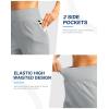 G Gradual Women’s Athletic Shorts 6″ High Waisted Stretchy Bermuda Shorts for Women Quick Dry Summer Casual Shorts(Bright Grey)