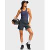 G Gradual Women’s Athletic Shorts 6″ High Waisted Stretchy Bermuda Shorts for Women Quick Dry Summer Casual Shorts(Charcoal)