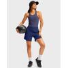 G Gradual Women’s Athletic Shorts 6″ High Waisted Stretchy Bermuda Shorts for Women Quick Dry Summer Casual Shorts(Dark Blue)