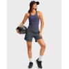 G Gradual Women’s Athletic Shorts 6″ High Waisted Stretchy Bermuda Shorts for Women Quick Dry Summer Casual Shorts(Dark Grey)