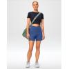 G Gradual Women’s Athletic Shorts 6″ High Waisted Stretchy Bermuda Shorts for Women Quick Dry Summer Casual Shorts(Deep Cobalt Blue)