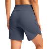 G Gradual Women’s Athletic Shorts 6″ High Waisted Stretchy Bermuda Shorts for Women Quick Dry Summer Casual Shorts(Grey Blue)