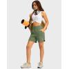 G Gradual Women’s Athletic Shorts 6″ High Waisted Stretchy Bermuda Shorts for Women Quick Dry Summer Casual Shorts(Light Grey Sage)