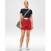 G Gradual Women’s Athletic Shorts 6″ High Waisted Stretchy Bermuda Shorts for Women Quick Dry Summer Casual Shorts(Red)