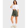 G Gradual Women’s Athletic Shorts 6″ High Waisted Stretchy Bermuda Shorts for Women Quick Dry Summer Casual Shorts(Sage Green)