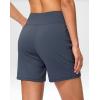 G Gradual Women’s Athletic Shorts 6″ High Waisted Stretchy Bermuda Shorts for Women Quick Dry Summer Casual Shorts(Stone Blue)