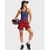 G Gradual Women’s Athletic Shorts 6″ High Waisted Stretchy Bermuda Shorts for Women Quick Dry Summer Casual Shorts(Tomato Red)