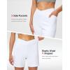 G Gradual Women’s Athletic Shorts 6″ High Waisted Stretchy Bermuda Shorts for Women Quick Dry Summer Casual Shorts(White)