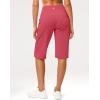 G Gradual Women’s Bermuda Long Shorts 14″ Knee Length Capris with Pockets High Waisted Athletic Casual Shorts for Women(Briar Rose)