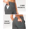 G Gradual Women’s Bermuda Long Shorts 14″ Knee Length Capris with Pockets High Waisted Athletic Casual Shorts for Women(Charcoal)