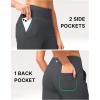 G Gradual Women’s Bermuda Long Shorts 14″ Knee Length Capris with Pockets High Waisted Athletic Casual Shorts for Women(Dark Grey)