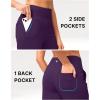 G Gradual Women’s Bermuda Long Shorts 14″ Knee Length Capris with Pockets High Waisted Athletic Casual Shorts for Women(Dark Purple)