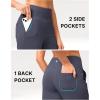 G Gradual Women’s Bermuda Long Shorts 14″ Knee Length Capris with Pockets High Waisted Athletic Casual Shorts for Women(Dusty Blue)