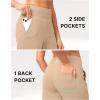 G Gradual Women’s Bermuda Long Shorts 14″ Knee Length Capris with Pockets High Waisted Athletic Casual Shorts for Women(Light Khaki)