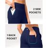 G Gradual Women’s Bermuda Long Shorts 14″ Knee Length Capris with Pockets High Waisted Athletic Casual Shorts for Women(Navy)