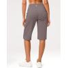 G Gradual Women’s Bermuda Long Shorts 14″ Knee Length Capris with Pockets High Waisted Athletic Casual Shorts for Women(Taupe)