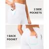 G Gradual Women’s Bermuda Long Shorts 14″ Knee Length Capris with Pockets High Waisted Athletic Casual Shorts for Women(White)
